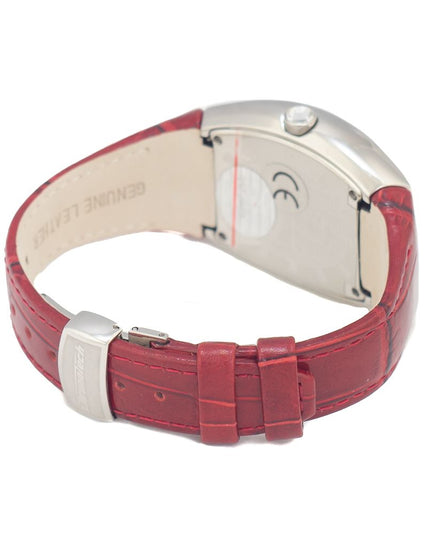 Chronotech Red Leather Dress Watch