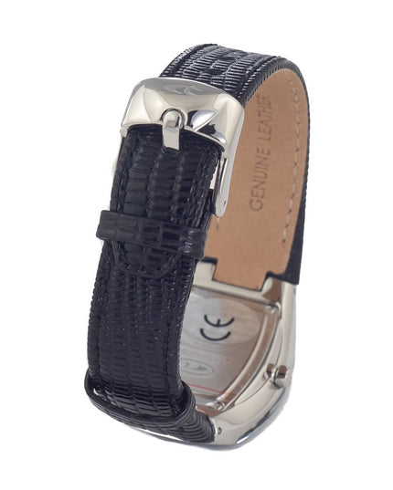 Chronotech Black Leather Dress Watch