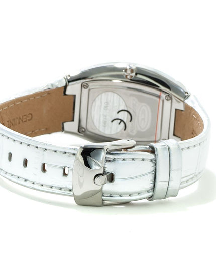 Chronotech Silver Leather Dress Watch