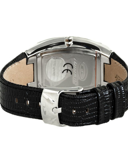 Chronotech Black Leather Dress Watch