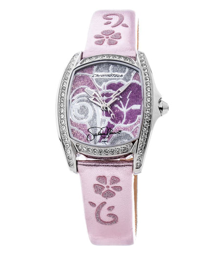 Chronotech Multicolor Leather Dress Watch