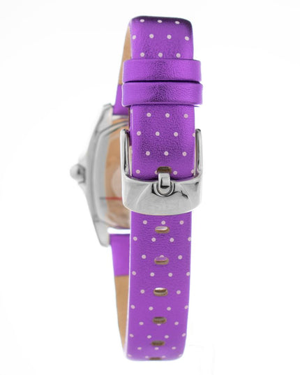 Chronotech Purple Leather Dress Watch