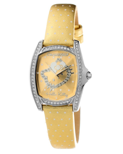 Chronotech Gold Leather Dress Watch