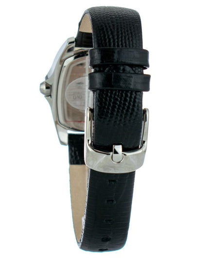 Chronotech Black Leather Dress Watch