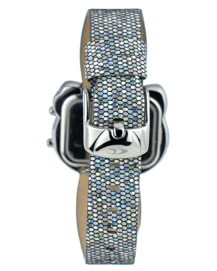 Chronotech Silver Leather Dress Watch