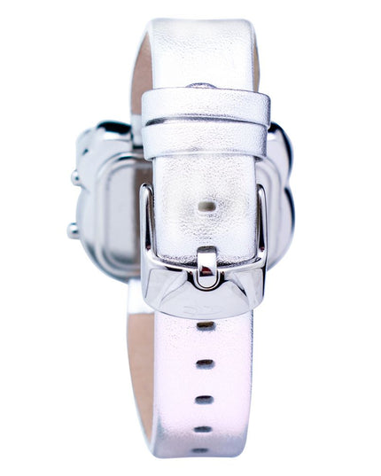 Chronotech Silver Leather Digital Watch