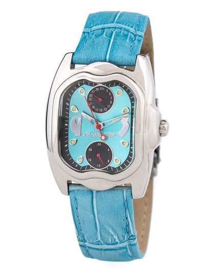 Chronotech Blue Leather Dress Watch