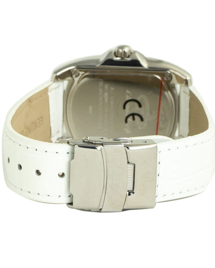 Chronotech White Leather Dress Watch