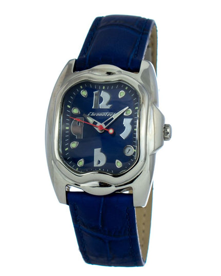 Chronotech Blue Leather Dress Watch