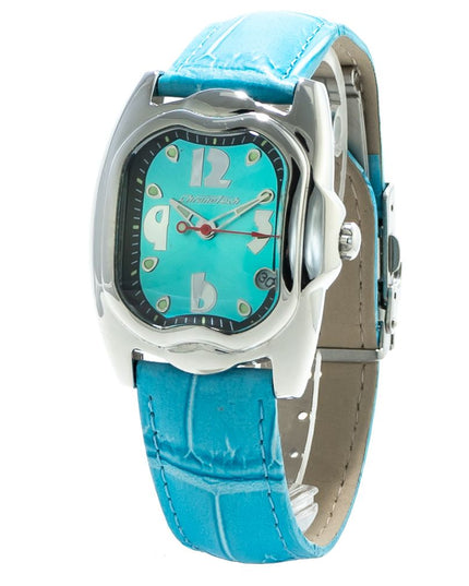 Chronotech Blue Leather Dress Watch