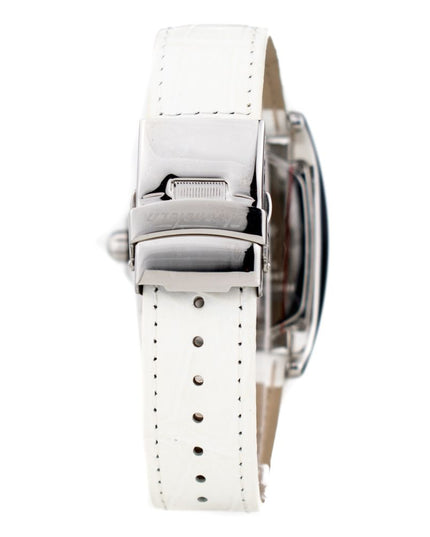 Chronotech White Leather Dress Watch