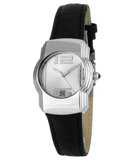 Chronotech Black Leather Dress Watch