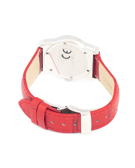 Chronotech Red Leather Dress Watch