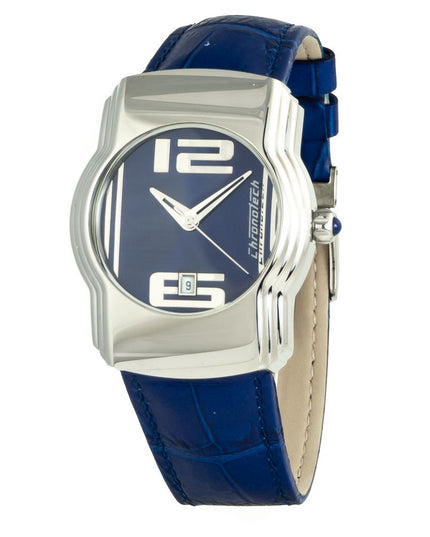 Chronotech Blue Leather Dress Watch