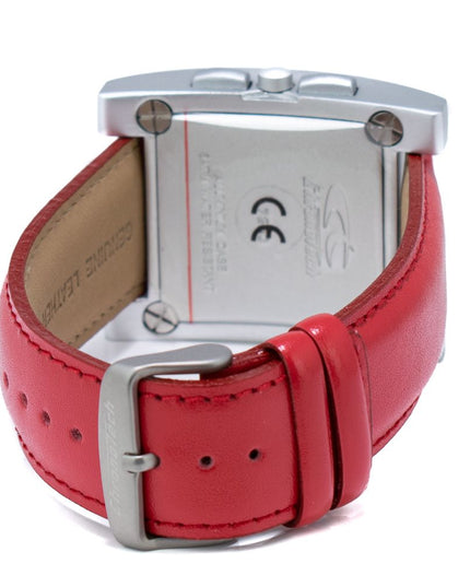Chronotech Red Leather Dress Watch