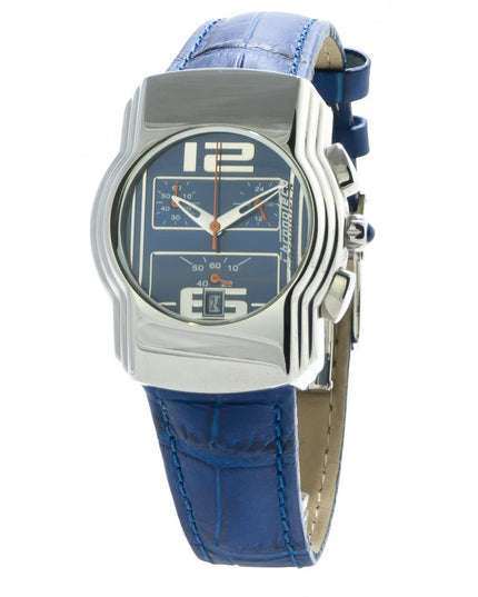 Chronotech Blue Leather Dress Watch