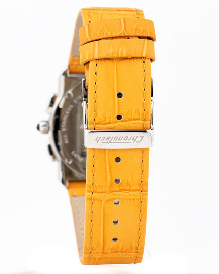 Chronotech Orange Leather Dress Watch