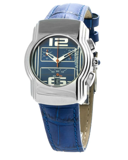 Chronotech Blue Leather Dress Watch