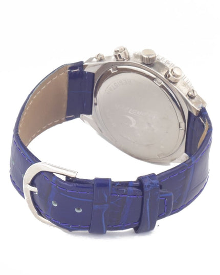 Chronotech Blue Leather Dress Watch