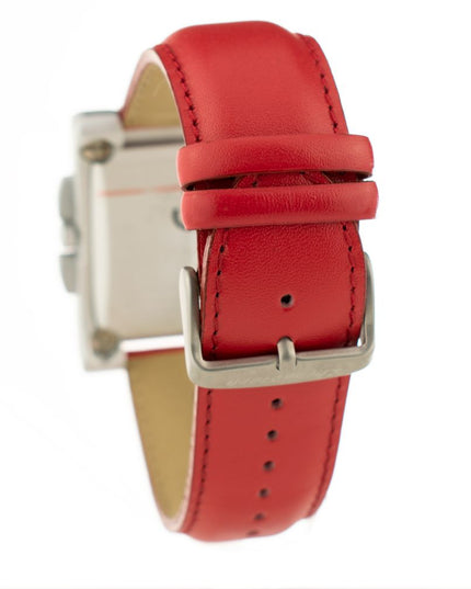 Chronotech Red Leather Dress Watch