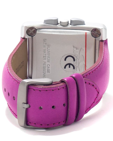Chronotech Purple Leather Dress Watch