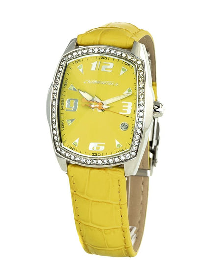 Chronotech Yellow Leather Dress Watch