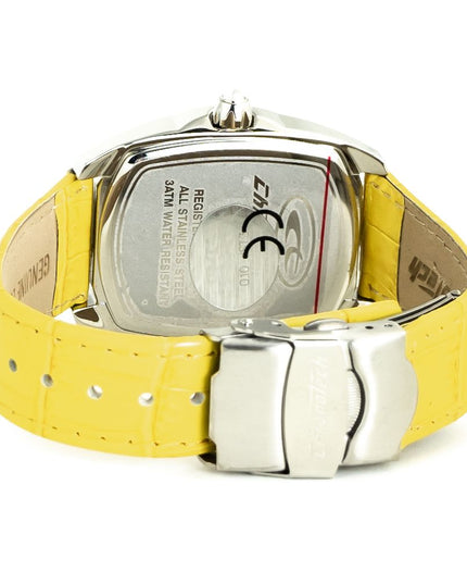 Chronotech Yellow Leather Dress Watch