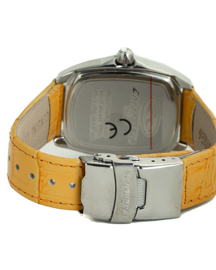 Chronotech Orange Leather Dress Watch