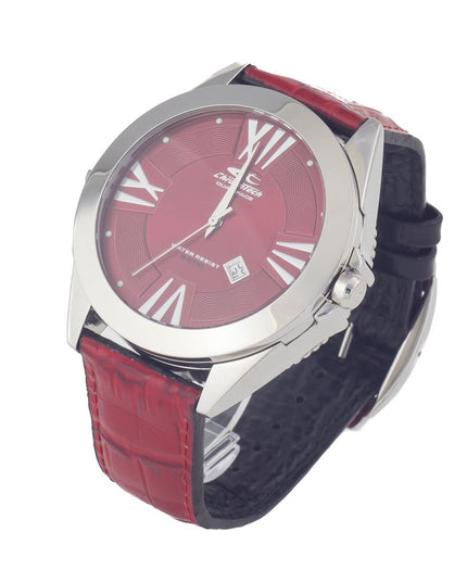 Chronotech Black Leather Dress Watch