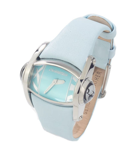 Chronotech Blue Leather Dress Watch