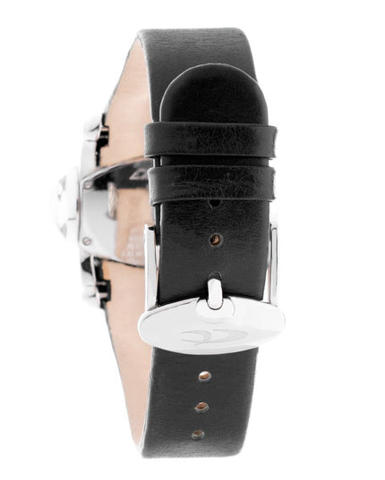 Chronotech Black Leather Dress Watch
