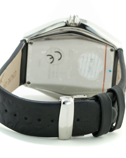 Chronotech Black Leather Dress Watch