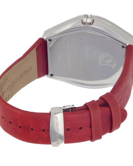 Chronotech Red Leather Dress Watch