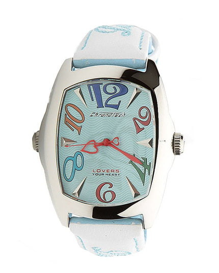 Chronotech Blue Leather Dress Watch
