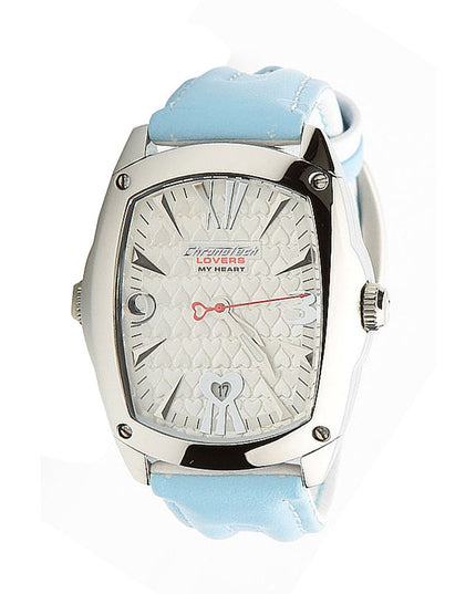 Chronotech Blue Leather Dress Watch