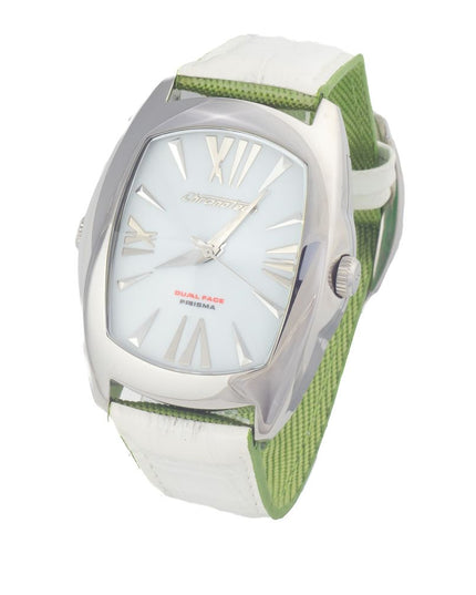 Chronotech Green Leather Dress Watch