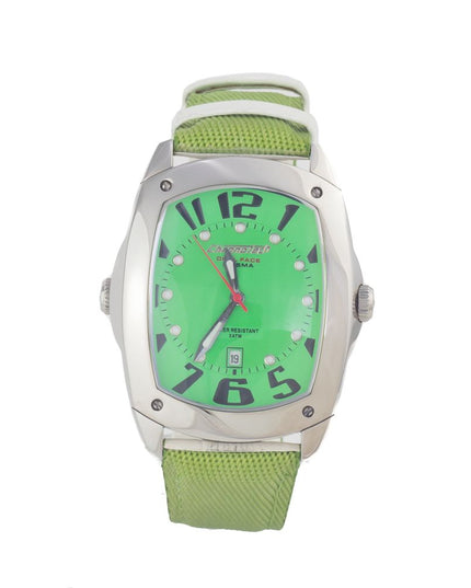 Chronotech Green Leather Dress Watch