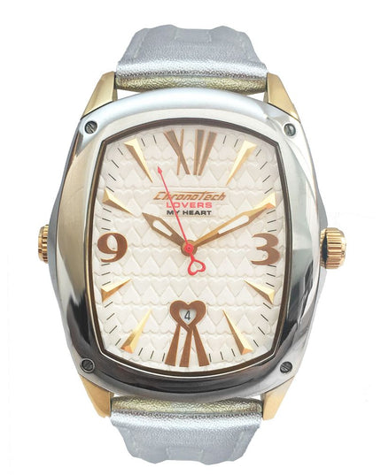 Chronotech Gold Leather Dress Watch