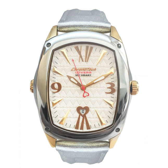 Chronotech Gold Leather Dress Watch