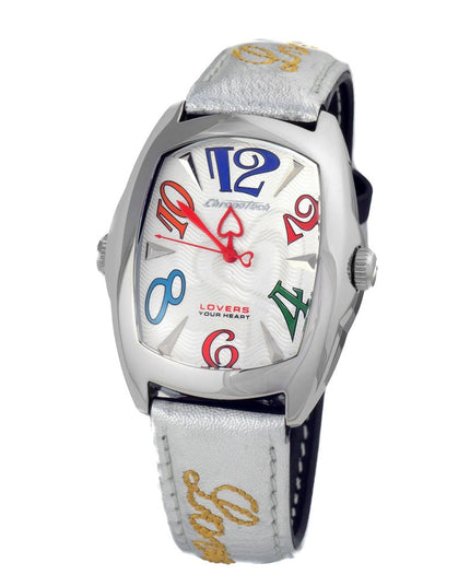 Chronotech Black Leather Dress Watch