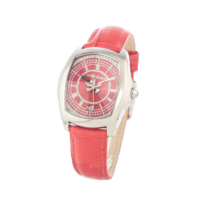 Chronotech Red Leather Dress Watch