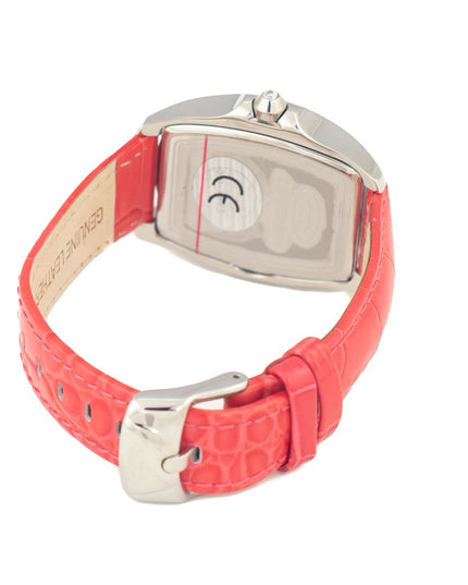 Chronotech Red Leather Dress Watch