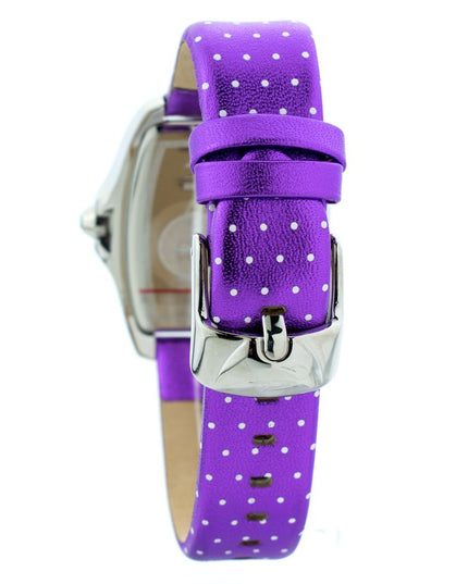 Chronotech Purple Leather Dress Watch