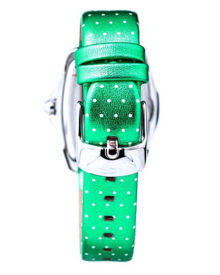 Chronotech Green Leather Dress Watch
