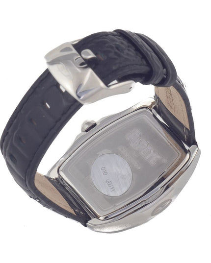 Chronotech Black Leather Dress Watch