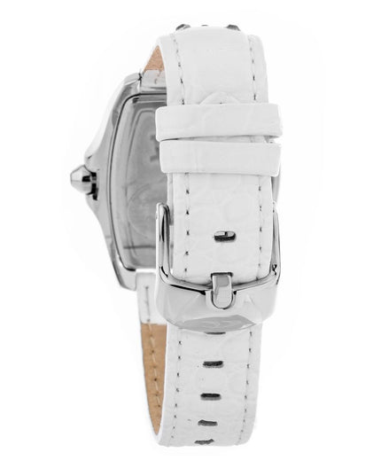 Chronotech White Leather Dress Watch