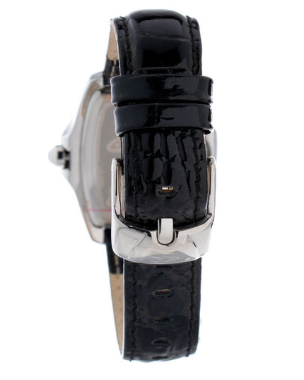 Chronotech Black Leather Bracelet Watch