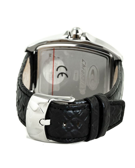 Chronotech Black Leather Dress Watch