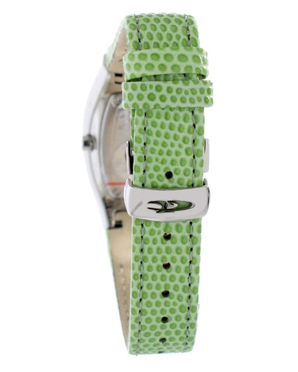 Chronotech Green Leather Dress Watch