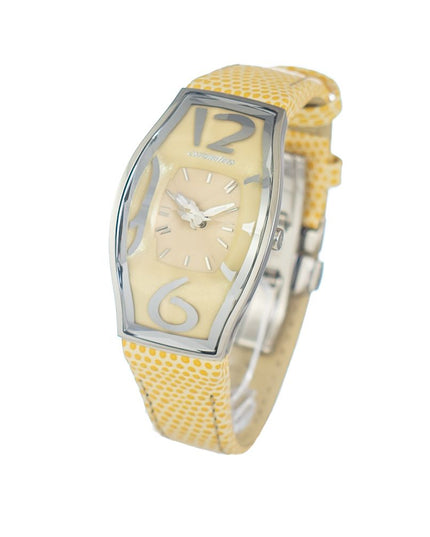Chronotech Yellow Leather Dress Watch